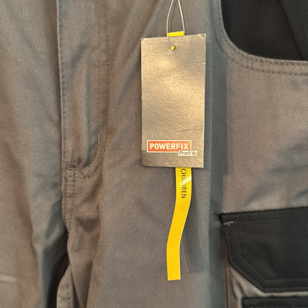 NWT Powerfix Men's Size 32 Gray Work Cargo Pants with Black Reinforced Panels - Picture 3 of 11